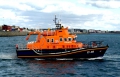 Pic by Tony Rive 26-09-10   The rlief Severn Class Lifeboat Daniel J Gibson leaving St Peter Port this morning for Crew Traing. Coxwain Buz White told me that they were going to put the boat through its paces to make sure everything worked before they have to use it in a real shout.