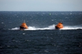 Lifeboats Volunteer Spirit (L) & Spirit of Guernsey turn to Port after leaving the Corbet Passage to head for St Peter Port 23-10-16 Pic by Tony Rive (2)