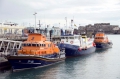 Passenger Ferry Bonn Marin de Serk sandwiched by Lifeboats Spirit of Guernsey (L) & Volunteer Spirit in St peter Port harbour 10-10-16 Pic by Tony Rive (3)