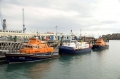 Passenger Ferry Bonn Marin de Serk sandwiched by Lifeboats Spirit of Guernsey (L) & Volunteer Spirit in St peter Port harbour 10-10-16 Pic by Tony Rive (4)