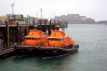 Pic by Tony Rive 03-11-08The Guernsey Lifeboat Spirit of Guernsey (17-04) arrived back in St Peter Port at dinnertime today after being repaired following hitting rocks last month, just day's after it returned after it's 13 month refit. The picture shows it alongside the Relief Severn class Lifeboat, The Will (17-02), which will return to the UK tomorrow. The Spirit of Guernsey was repaired in Poole at the RNLI's base.