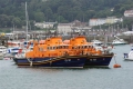 Pic by Tony Rive 22-08-07Lifeboat 17-31 Roger And Joy Freeman alongside 17-04 Spirit Of Guernsey in St Peter Port this morning as the Guernsey crew were transfering equipment onto the replacement boat. The Spirit of Guernsey has gone to Poole for it's annual refit and have an engine problem fixed.