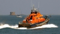 Lifeboat Daniel L Gibson heads out of St Peter Port for a Medivac from Sark 19-06-14 Pic by Tony Rive (2).jpg