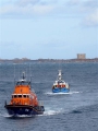 Pic by Tony Rive 17-09-15 The Lifeboat Spirit of Guernsey about to tow the 40ft local Fishing boat Defiance into it's home , St Peter Port after it's Prop had been fouled by a rope approximately 9 miles north of Guernsey.