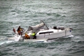 The Guernsey Lifeboat towing the French Dis-masted yacht Tiekoroba into St Peter Port 28-04-12 Pic by Tony Rive (4)