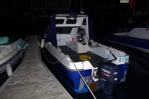 Catch U Later having been towed back to St Peter Port - picture by Tony Rive